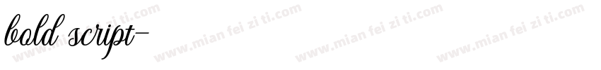 bold script字体转换